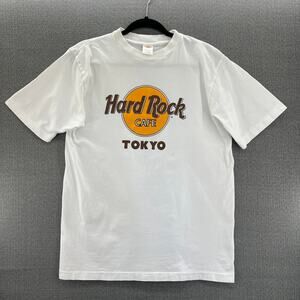 Hard Rock Cafe Tokyo White Stretch Unisex Short Sleeve Crewneck‎ T Shirt Size XL